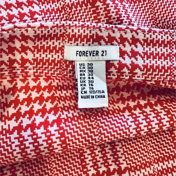 Forever 21 Skirt Women's Size 30 (L)  Red Striped Geometric Zip - Picture 4 of 4